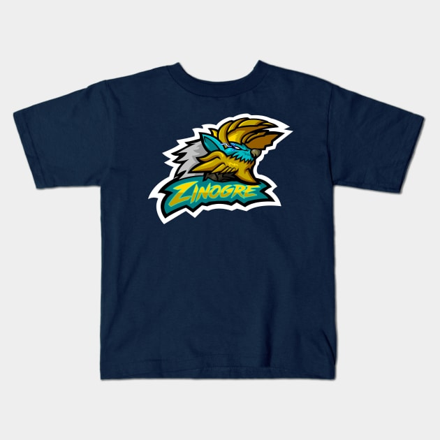 Zinogre Mascot Logo v.2 Kids T-Shirt by Zebnoiser